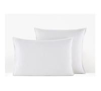 Lot de 2 protège taies flanelle 65 x 65 cm / 100% Coton - Blanc -
