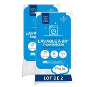 Lot de 2 Protèges matelas Bébé - 70x140 cm - Alèse Imperméable et Micro Respirante - Lavable à 90°C - Souple et Silencieux