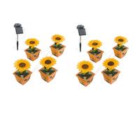 Lot de 2 quatre lampes d'extérieur solaires à LED éclairage de lampe de jardin de fleurs