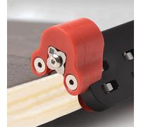 Lot de 2 rabots à chanfreiner pour bois pour couper les bords, raboteuse d'angle manuelle avec lame R1, outil d'ébavurage en alliage d'aluminium pour meubles et armoires, noir et rouge