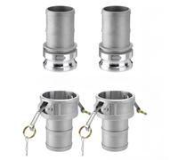 Lot de 2 raccords à camlock en aluminium de type A et D - Adaptateur de tuyau à came et rainure de 1/2", 3/4", pour agriculture, industriel, champ pétrolifère, eau (3/4)