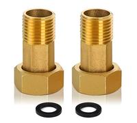 Lot de 2 raccords de compteur d'eau en laiton - Raccord de compteur d'eau 3/4" x 1"