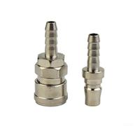 Lot de 2 raccords de tuyau d'air à dégagement rapide de 8 mm de diamètre intérieur pour systèmes de compresseur Sh20 Ph20 en acier trempé plaqué zinc