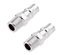 Lot de 2 raccords de tuyau d'air, connecteurs de ligne d'air durables, coupleur de ligne d'air, filetage mâle, connecteurs à libération rapide, raccords de compresseur d'air, PM20-1/4"