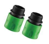 Lot de 2 raccords de tuyau d'arrosage - Joint torique anti-fuite - Raccord rapide universel - Raccord de tuyau d'arrosage standard avec filetage - Boîtier en polymère renforcé - Accessoires sanitaires