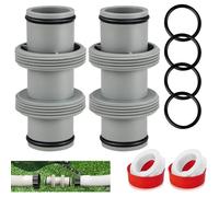Lot de 2 Raccords de Tuyau de Piscine 38 mm avec 2 Voies - Kit de Raccordement pour Intex Bestway Coleman