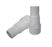 Lot de 2 raccords de tuyau de piscine - Raccord de tuyau pour pompes de piscine ou skimmer - Diamètre : 32/38 mm sur raccord de tuyau de 1,5" - Blanc