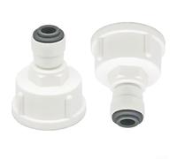 Lot de 2 raccords d'eau Ro G3/4 vers G1/4 filetage femelle en plastique pour système de filtre à osmose inverse réparation de tuyau