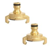 Lot de 2 Raccords Rapides en Laiton 1/2", Adaptateur Tuyau Arrosage Type GEKA, Raccord Rapide Laiton pour Tuyau d’Arrosage, Jardin et Irrigation