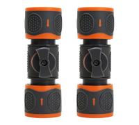 Lot de 2 Raccords Universels pour Tuyau d'Arrosage avec Robinet - Compatible 1/2" & 3/4" (12/19mm) - Connexion Gardena - Arrêt d'Eau Instantané pour Arrosage, Nettoyeur Haute Pression
