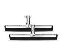 Lot de 2 raclette à manche pour sol en métal/caoutchouc coloris gris - Longueur 35 cm -JUANIO- Gris G
