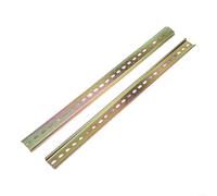 Lot de 2 rails DIN en aluminium pour installation de boîte de compteur, 35 mm de large, 7,5 mm de haut, 10 cm à 50 cm de longueur (50 cm)