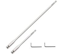 Lot de 2 Rallonges de Foret 1/4" (6,35mm) 150mm+300mm, avec 2 Clés Hex | Acier Carbone, Tige Hexagonale pour Perceuse, Mèche à Bois, Finition Polissage, Accès Difficile, Extension Foret