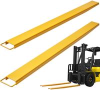 Lot de 2 rallonges de fourches VEVOR 2130 mm Rallonge de fourches 1,815 tonne de capacité de charge Fourches Q235 en acier au carbone Conception monobloc Rallonge de fourches pour palettes Compatible 