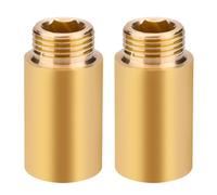 Lot de 2 rallonges de robinet - 1/2" x 40 mm - Rallonge filetée DN15-1/2" IG x 1/2" AG - Raccord d'extension en laiton 40 mm - Rallonge de raccordement pour eau potable et installation de chauffage