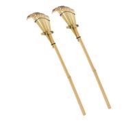 Lot de 2 râteaux de Jardin en Bambou Blanc 19,6 Pouces Style Japonais | Pour racines de plantes et bonsaï, criblage du sable, prise en main confortable, nivellement précis du sol