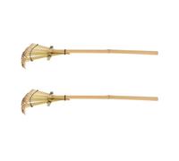 Lot de 2 râteaux Japonais en Bambou Blanc 19,6 Pouces | Pour racines de plantes, léger avec prise en main confortable, pour bonsaï et bac à sable, nivellement précis et tamisage