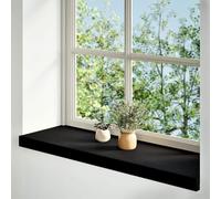 Lot de 2 rebords de fenêtre en chêne massif laqué marron foncé 70 x 25 x 2 cm, idéal pour fenêtres intérieures, rénovation, montage, isolation, joint et façade