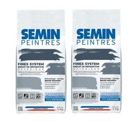 Lot de 2 reboucheurs extérieur Semin - enduit de réparation, rebouchage, réparation et lissage - très forte adhérence - sac de 5 kg