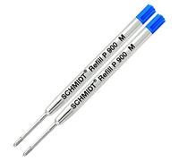 Lot de 2 - Recharge d'encre bleue Medium Schmidt P900 recharge de stylo à bille Style Parker