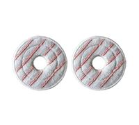 Lot de 2 recharges de serpillère lavable en microfibre, compatibles avec les serpillères Vileda Spin & Clean, réutilisables, for une utilisation humide et sèche.(Red)