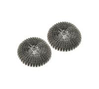 Fackelmann 63862 Lot de 2 recharges d'éponges en inox pour brosse métallique, recharge de brosse nettoyante, éponge inox, grattoir inox, Acier inoxydable, 10,5 cm