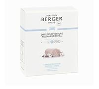 LOT DE 2 RECHARGES POUR DIFFUSEUR VOITURE PARFUM CARESSE DE COTON - MAISON BERGER PARIS