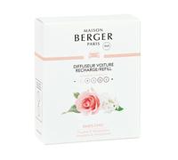 Maison Berger - Recharges Diffuseur Voiture Paris Chic - Lot de 2 Recharges Céramiques Diffuseur Voiture, Diffusion Passive 4 à 6 Semaines, Fabriqué en France