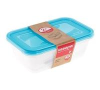 keeeper Boîtes de conservation Fredo Fresh – congélation 3,3 L – Lot de 2 – Bleu