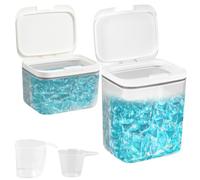 Lot de 2 récipients de rangement de 2800 ml + 5500 ml pour capsules de lessive pour organiser la buanderie, grand récipient à poudre avec couvercle hermétique pour poudre, diffuseur de parfum (2