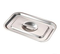 Lot de 2 récipients gastronorm en acier inoxydable avec couvercle, poêle rectangulaire profonde empilable, GN 1/1 récipient alimentaire pour buffet, gastronomie, cuisine commerciale, 32 x 22 x 20 cm