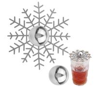 Lot de 2 refroidisseurs de boules de café en métal pour un refroidissement rapide de la boule avec support - Boule de glace froide pour boissons à café - Pour banquets, fêtes, boissons, bourbon, café