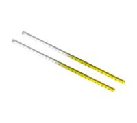 Lot de 2 règles géométriques en acrylique transparent, dégradé fluorescent | Règle de mesure colorée en acrylique - Droite et transparente - Pour salle de classe, maison, bureau, étudiant et enseignant