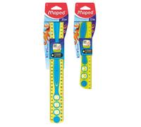 Lot de 2 règles Kidy'Grip - Maped - Règle 20 cm + règle 30 cm double graduation - Antidérapantes
