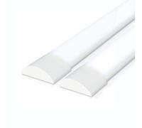 Lot de 2 réglettes LED - 120 cm - Ultraplate - 40 watts 4800 lumens (120 lm/W) - 6400 K blanc froid - Remplace 330 W - Puces LED Samsung SMD - Sans scintillement - IP20 éclairage pour l'intérieur