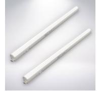 Lot de 2 réglettes LED avec interrupteur, lumière blanche neutre, câble inclus, éclairage sous-meuble, lampe cuisine, bande LED cu