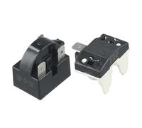 Lot de 2 relais de démarrage PTC pour réfrigérateur - 12 Ohm - 2 broches - Protection contre les surcharges - Relais de démarrage 1/2HP-1/6HP (3 broches - 12 ohm 1-3 CV)