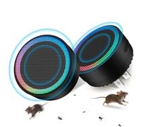 Lot de 2 répulsifs à ultrasons antiparasitaires améliorés 2026 - Piège à souris d'intérieur - Dispositifs répulsifs électroniques pour souris, rongeurs, cafards, souris, moustiques, araignées, rats