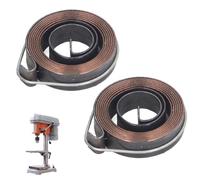 Lot de 2 ressorts de rappel pour perceuse - 0,7 x 6 x 35 mm - Bobine en acier noirci pour aspirateur à alimentation lisse