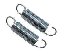Lot de 2 ressorts de tension pour Toro 138-7228 en acier inoxydable 304 à double crochet pour tondeuse à gazon - Argenté - Fil de 2,5 mm - Diamètre extérieur : 18 mm