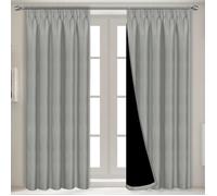 Lot De 2 Rideau Occultant Thermiques, L140Xh240 Isolant Lumiere Uv Rideau Salon, Double Rideau Anti-Bruit Opaque, Doux Joli[RO314]