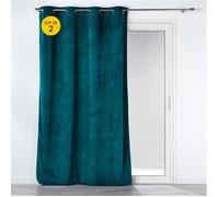 Lot de 2 Rideaux à oeillets 140 x 260 cm velours côtelé Casual Pétrole