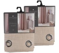 - Lot de 2 Rideaux Clem - 140 x 260 cm - Marron - CLEM