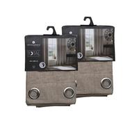 - Lot de 2 Rideaux de salon occultants - 140 x 260 cm - Beige