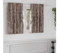 Lot de 2 rideaux en velours - Cappuccino - 140 x 140 cm - Occultants - Avec isolation thermique - Opaque - Pour salon, chambre à coucher, chambre d'enfant