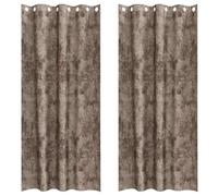 Lot de 2 rideaux en velours, cappuccino, 245 x 140 cm, avec isolation thermique et occultant, pour salon, chambre à coucher, chambre d'enfant, avec brise-vue et design moderne