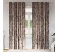 Lot de 2 rideaux en velours cappuccino - 260 x 140 cm - Occultants et brise-vue - Rideaux thermiques isolants pour salon, chambre à coucher, chambre d'enfant, opaques, design moderne