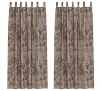 Lot de 2 rideaux en velours - Cappuccino - 260 x 140 cm - Occultants - Thermiques - Avec brise-vue - Pour salon, chambre à coucher - Moderne - Avec œillets et galon fronceur