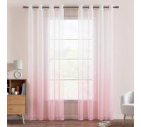 Lot de 2 rideaux en velours transparent - 215 x 140 cm