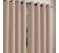 Lot de 2 Rideaux obscurcissants Unis avec 8 œillets - 135x240 cm - Rose poudré - Isolation Thermique été/Hiver - Entretien Facile